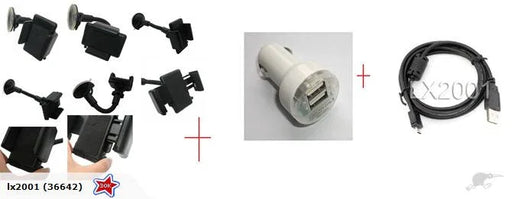 Car kit Holder Car Charger USB PC Cable - LX2001 - Homewares, Outdoor, Phone Accessories, Cases, Speakers, Headphones + More -