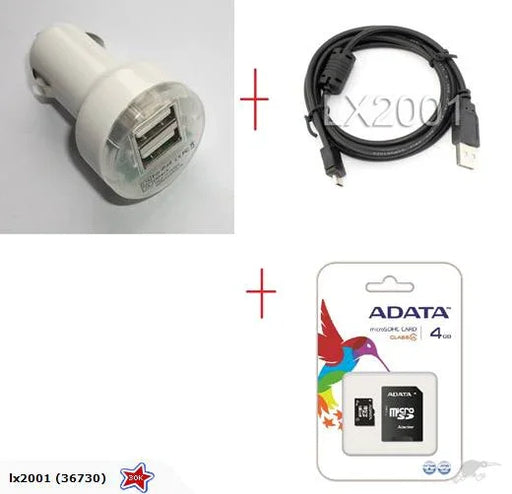 Mobile Phone 4GB Car Charger USB PC Cable - LX2001 - Homewares, Outdoor, Phone Accessories, Cases, Speakers, Headphones + More -