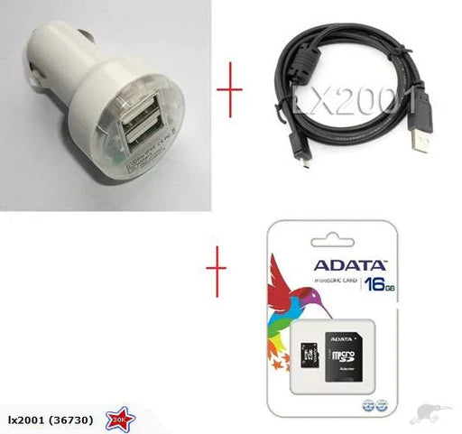 Mobile Phone 16GB Car Charger USB PC Cable - LX2001 - Homewares, Outdoor, Phone Accessories, Cases, Speakers, Headphones + More -