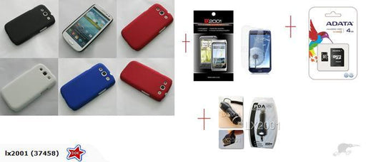 Samsung Galaxy S3 Rubber Case 4GB MicroSD Charger - LX2001 - Homewares, Outdoor, Phone Accessories, Cases, Speakers, Headphones + More -