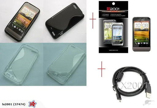HTC ONE V Case + Screen protector + USB PC Cable - LX2001 - Homewares, Outdoor, Phone Accessories, Cases, Speakers, Headphones + More -