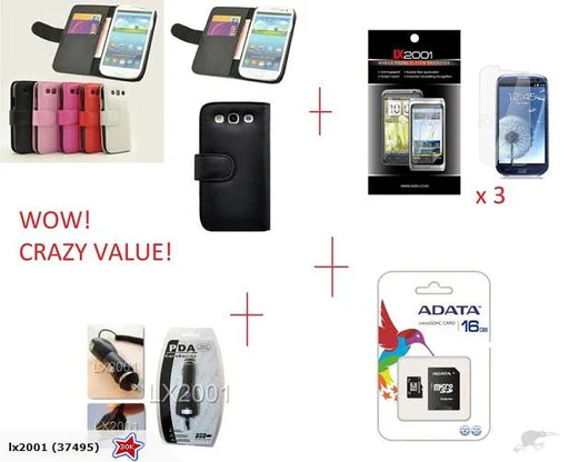 Samsung Galaxy S3 Leather 16GB MicroSD Charger - LX2001 - Homewares, Outdoor, Phone Accessories, Cases, Speakers, Headphones + More -