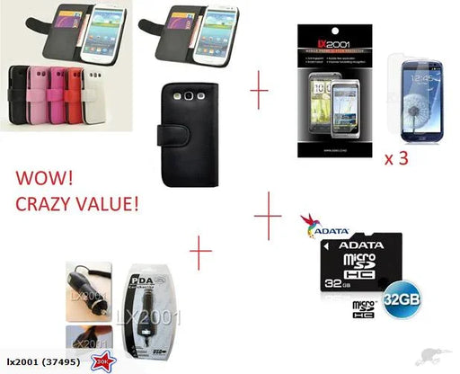 Samsung Galaxy S3 Leather 32GB MicroSD Charger - LX2001 - Homewares, Outdoor, Phone Accessories, Cases, Speakers, Headphones + More -