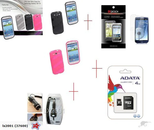 Samsung Galaxy S3 Case 4GB MicroSD Charger - LX2001 - Homewares, Outdoor, Phone Accessories, Cases, Speakers, Headphones + More -
