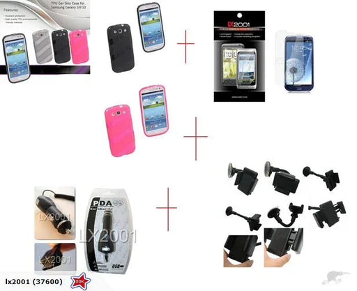Samsung Galaxy S3 Case Car Charger Kit Holder - LX2001 - Homewares, Outdoor, Phone Accessories, Cases, Speakers, Headphones + More -