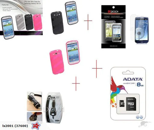Samsung Galaxy S3 Case 8GB MicroSD Charger - LX2001 - Homewares, Outdoor, Phone Accessories, Cases, Speakers, Headphones + More -