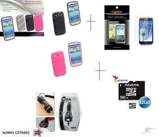 Samsung Galaxy S3 Case 32GB MicroSD Charger - LX2001 - Homewares, Outdoor, Phone Accessories, Cases, Speakers, Headphones + More -