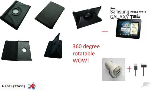 SAMSUNG GALAXY 8.9" Leather Case + Car Charger - LX2001 - Homewares, Outdoor, Phone Accessories, Cases, Speakers, Headphones + More -