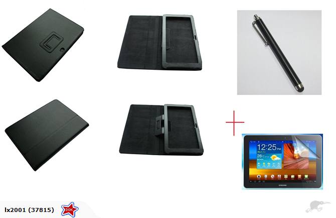 Galaxy Tab 10.1 Leather Case + Protector + Pen