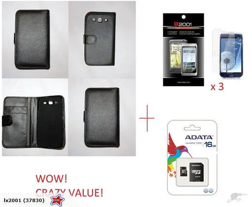 Samsung Galaxy S3 Wallet Leather Case 16GB Card - LX2001 - Homewares, Outdoor, Phone Accessories, Cases, Speakers, Headphones + More -