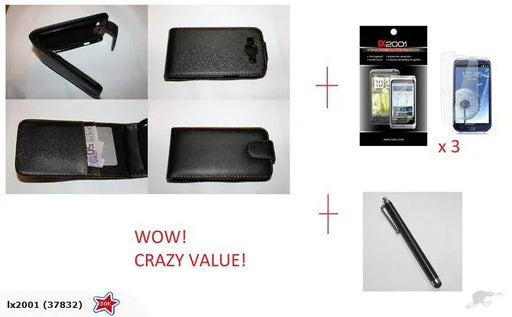 Samsung Galaxy S3 i9300 Flip Leather Stylus - LX2001 - Homewares, Outdoor, Phone Accessories, Cases, Speakers, Headphones + More -