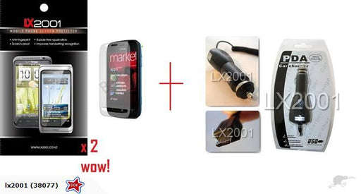 Nokia Lumia 710 Screen Protector + Car Charger - LX2001 - Homewares, Outdoor, Phone Accessories, Cases, Speakers, Headphones + More -