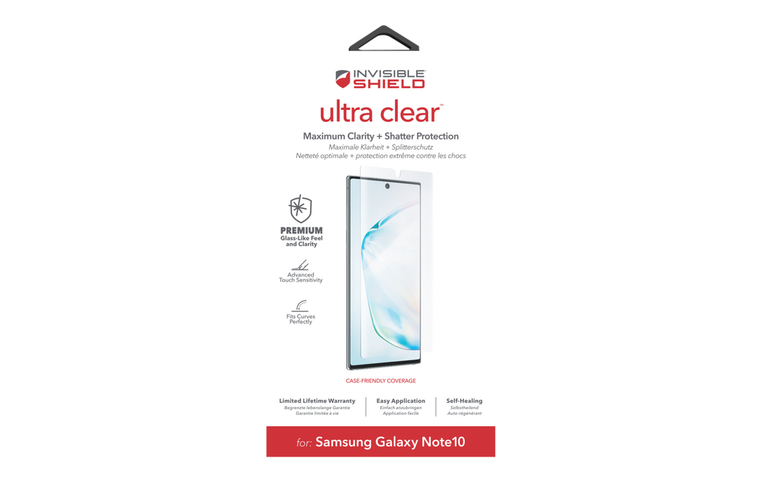 Zagg InvisibleShield Ultra Clear Samsung Note 10 Screen Protector