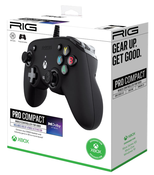 RIG Nacon PRO Compact Gaming Controller (Black) - LX2001 - Homewares, Outdoor, Phone Accessories, Cases, Speakers, Headphones + More -