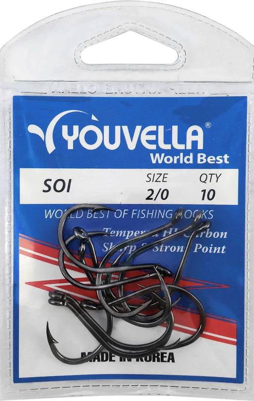 Youvella Soi 2/0 Hooks (10 per pack) - LX2001 - Homewares, Outdoor, Phone Accessories, Cases, Speakers, Headphones + More -