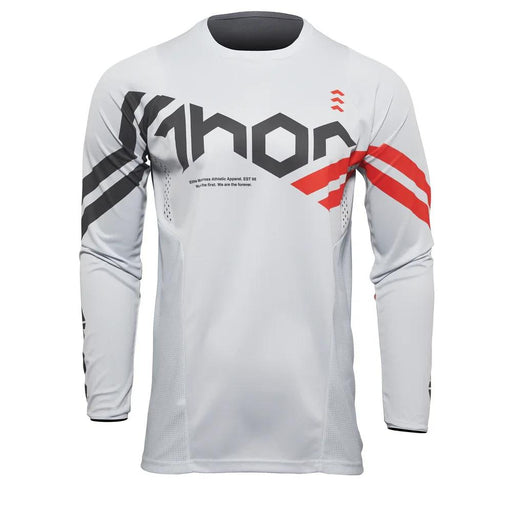 THOR MX JERSEY S22 PULSE CUBE LIGHT GREY/RED ORANGE SIZE LARGE - LX2001 - Homewares, Outdoor, Phone Accessories, Cases, Speakers, Headphones + More -