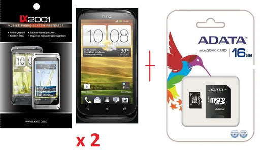 HTC Desire X Screen Protector + 16GB MicroSD Card - LX2001 - Homewares, Outdoor, Phone Accessories, Cases, Speakers, Headphones + More -