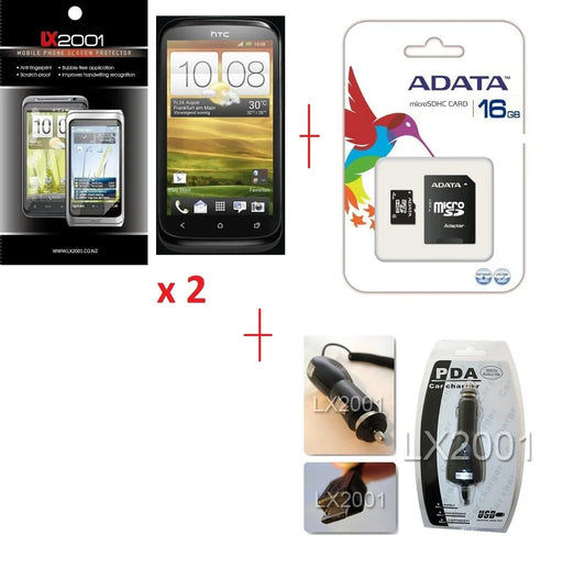 HTC Desire X Screen Protector + Car Charger + 16GB - LX2001 - Homewares, Outdoor, Phone Accessories, Cases, Speakers, Headphones + More -