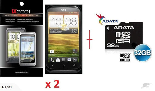 HTC Desire X Screen Protector + 32GB MicroSD Card - LX2001 - Homewares, Outdoor, Phone Accessories, Cases, Speakers, Headphones + More -