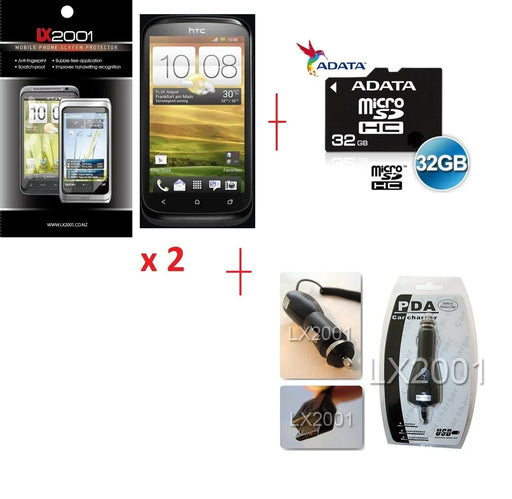 HTC Desire X Screen Protector + Car Charger + 32GB - LX2001 - Homewares, Outdoor, Phone Accessories, Cases, Speakers, Headphones + More -