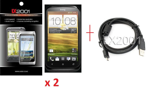 HTC Desire X Screen Protector + USB PC Cable - LX2001 - Homewares, Outdoor, Phone Accessories, Cases, Speakers, Headphones + More -