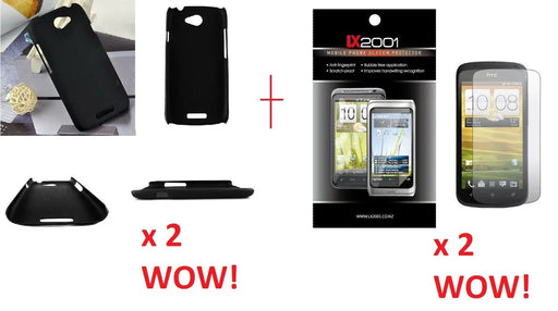 HTC One S z520e Rubber Case + Screen Protector - LX2001 - Homewares, Outdoor, Phone Accessories, Cases, Speakers, Headphones + More -