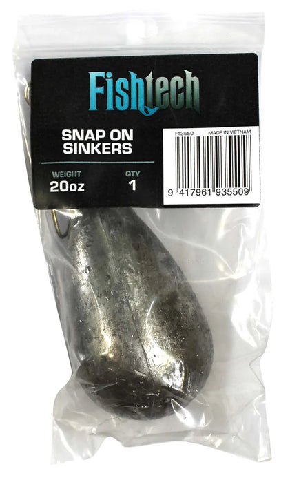 Fishtech Snap On Sinker 20oz (1 per pack) - LX2001 - Homewares, Outdoor, Phone Accessories, Cases, Speakers, Headphones + More -