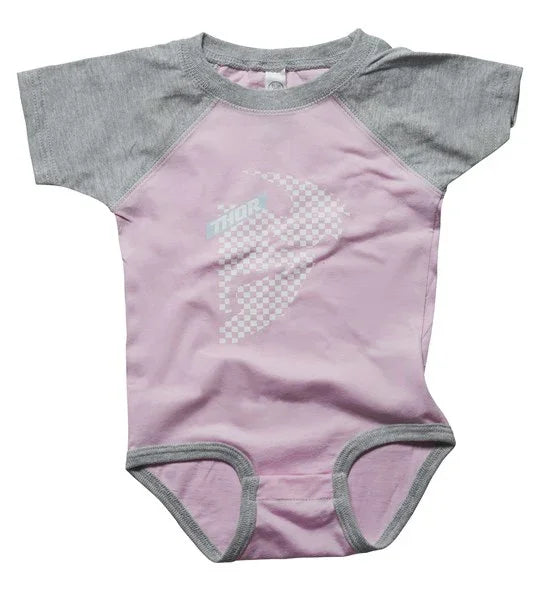 SUPERMINI THOR MX ONESIE HEAD CHECKED PINK GREY 6-12 MONTHS - LX2001 - Homewares, Outdoor, Phone Accessories, Cases, Speakers, Headphones + More -