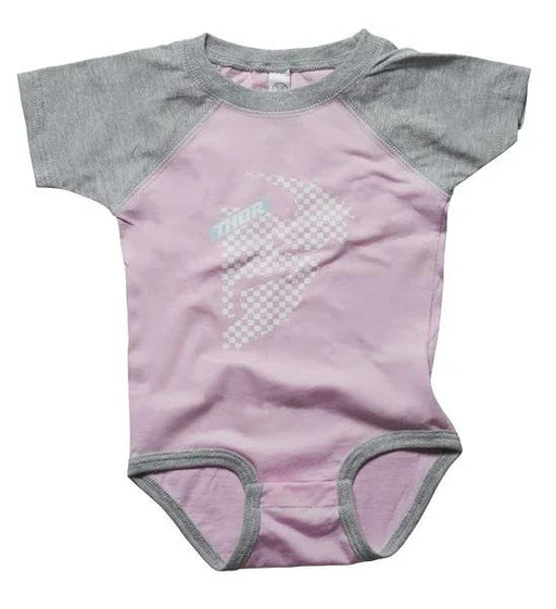 SUPERMINI THOR MX ONESIE HEAD CHECKED PINK GREY 12-18 MONTHS - LX2001 - Homewares, Outdoor, Phone Accessories, Cases, Speakers, Headphones + More -