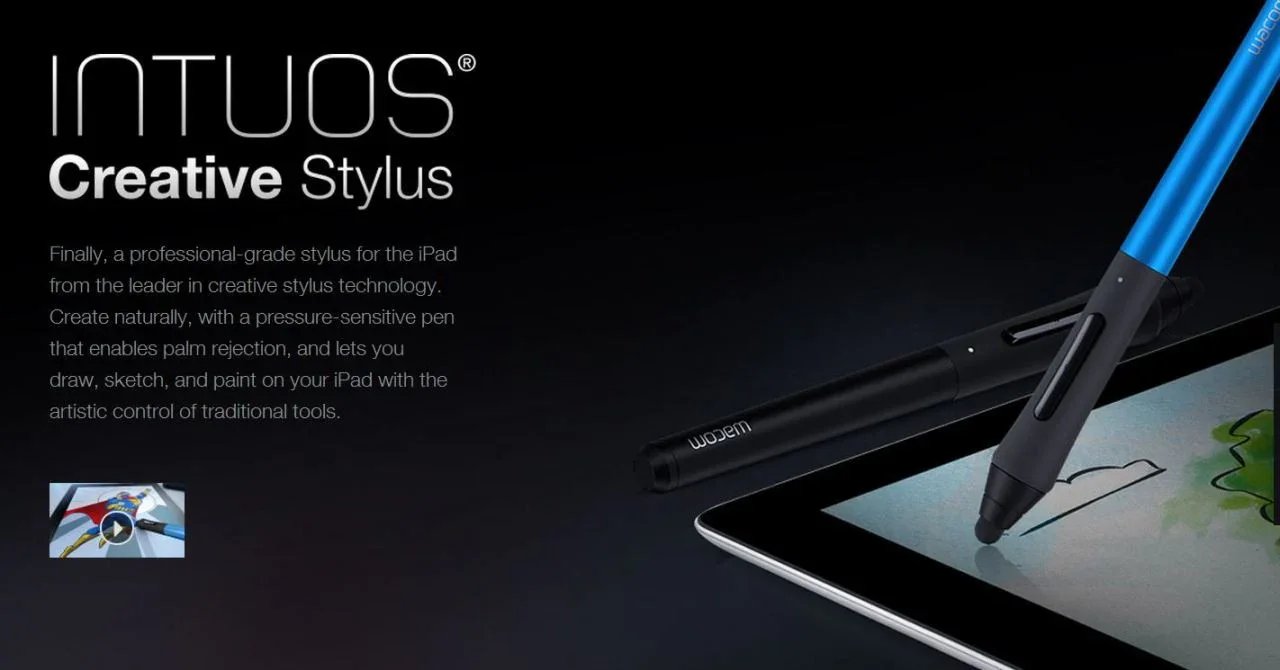 Wacom Intuos Creative Stylus Black for iPad CS-500P-K0-AX - LX2001 - Homewares, Outdoor, Phone Accessories, Cases, Speakers, Headphones + More -