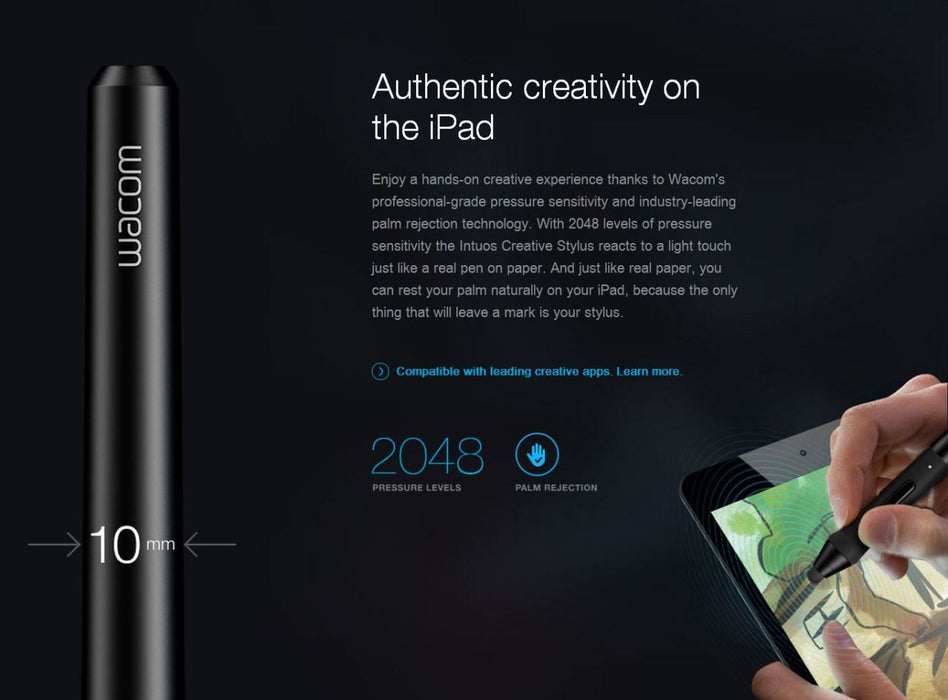 Wacom Intuos Creative Stylus Black for iPad CS-500P-K0-AX