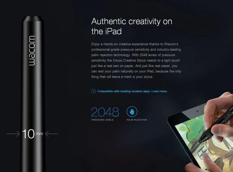 Wacom Intuos Creative Stylus Black for iPad CS-500P-K0-AX - LX2001 - Homewares, Outdoor, Phone Accessories, Cases, Speakers, Headphones + More -