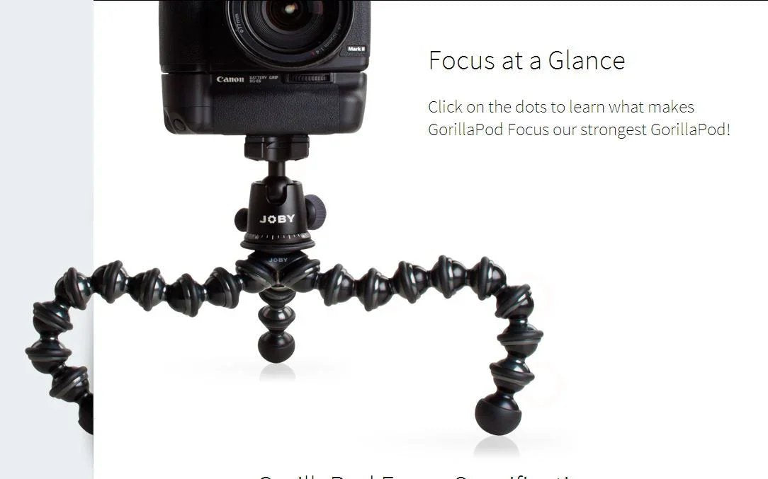 Gorillapod Focus Camera Tripod + Ballhead - LX2001 - Homewares, Outdoor, Phone Accessories, Cases, Speakers, Headphones + More -