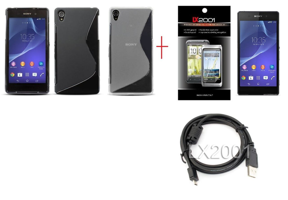 Sony Xperia Z2 Case USB PC Cable Screen Protector