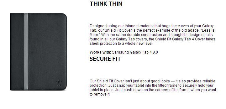 Samsung Galaxy Tab 4 8.0 Case MicroSD USB Combo