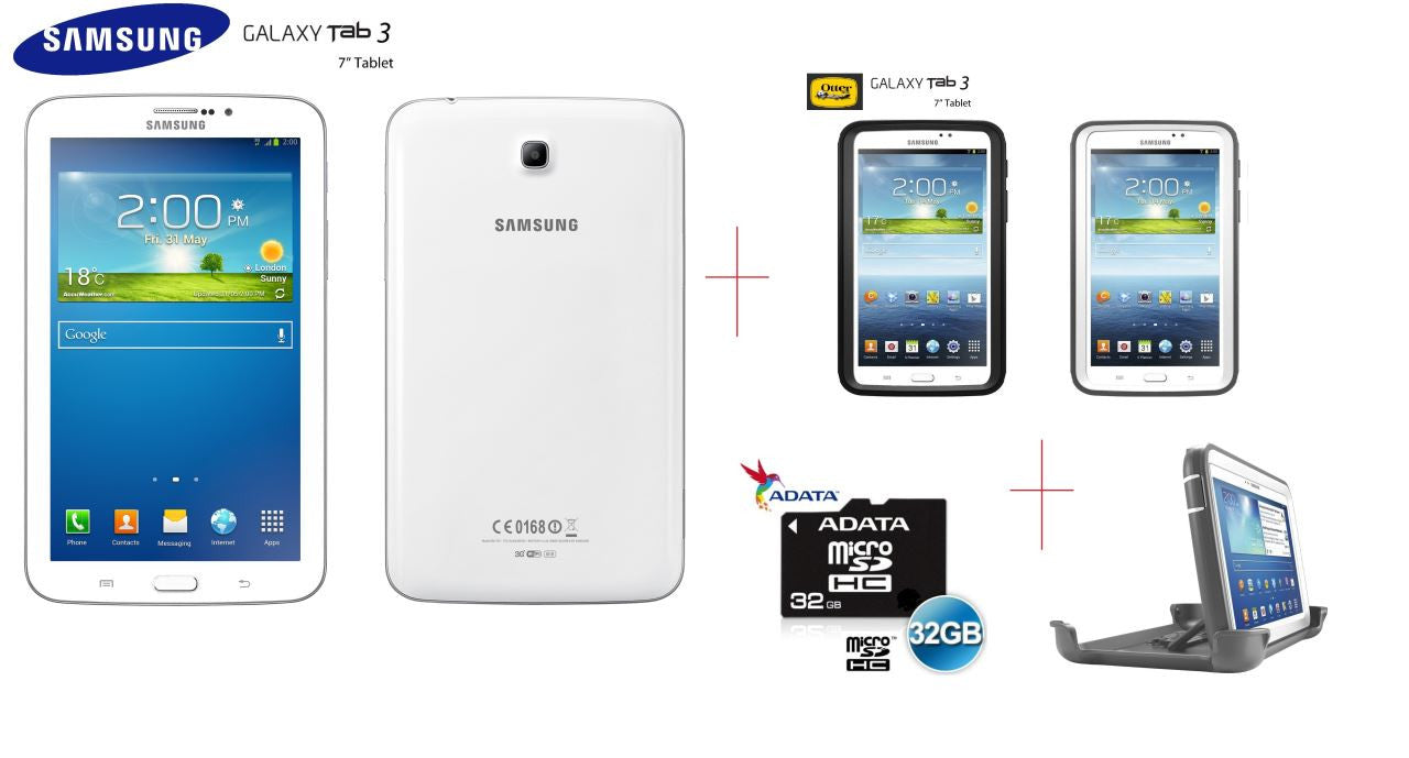 Samsung Tab 3 7" Wifi 3G Otterbox 32GB MicroSD