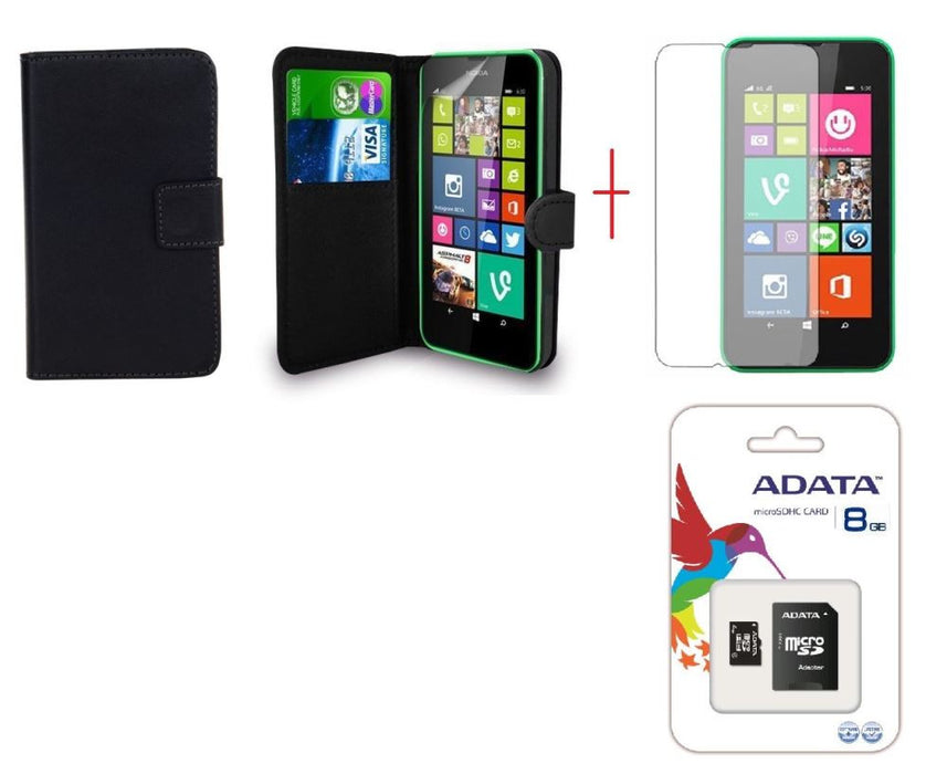 Nokia Lumia 635 Leather Case 8GB MicroSD Card
