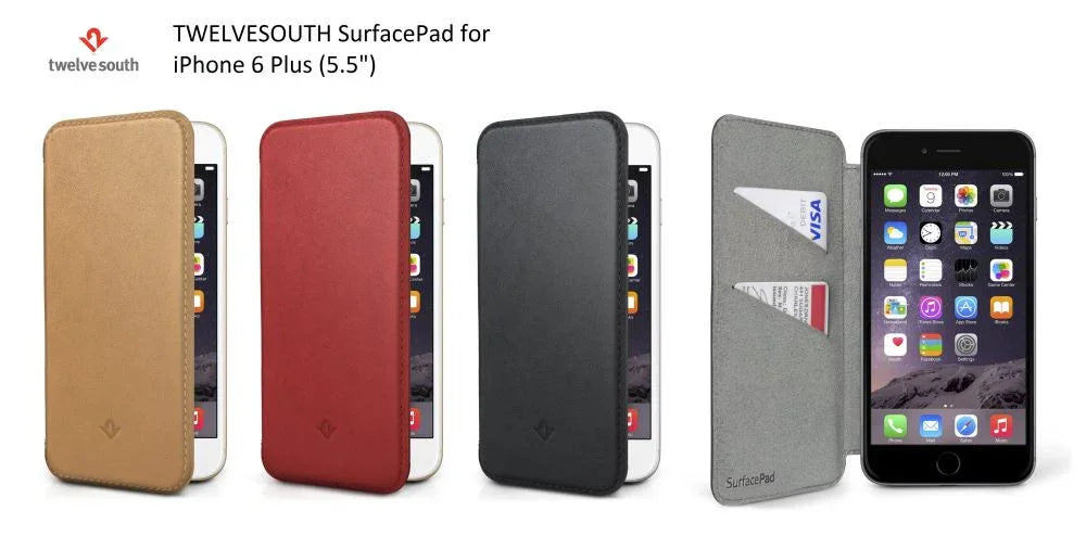 Apple iPhone 6 Plus TWELVESOUTH SurfacePad Case 12-1428 Black 12-1430 Red 12-1431 Camel - LX2001 - Homewares, Outdoor, Phone Accessories, Cases, Speakers, Headphones + More -