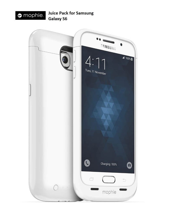 Mophie Juice Pack for Samsung Galaxy S6 - White 3205_JP-SGS6-WHT