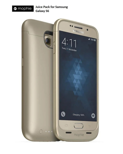 Mophie Juice Pack for Samsung Galaxy S6 - Gold 3206_JP-SGS6-GLD - LX2001 - Homewares, Outdoor, Phone Accessories, Cases, Speakers, Headphones + More -