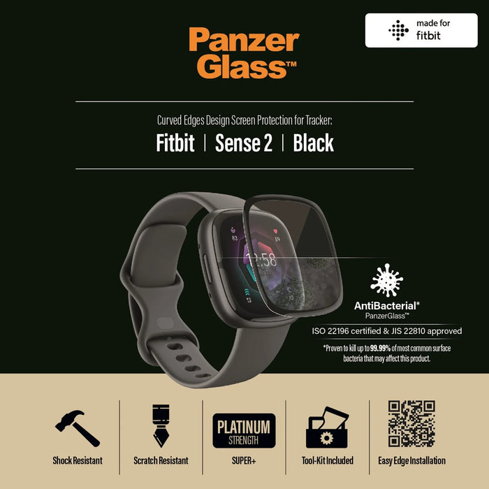 PanzerGlass Fitbit Sense 2 Glass Screen Protector - LX2001 - Homewares, Outdoor, Phone Accessories, Cases, Speakers, Headphones + More -