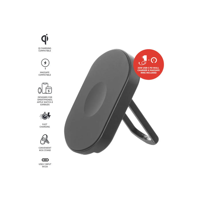 3sixT All In 1 MagSafe Charger + 20W Wall Charger - Black - LX2001 - Homewares, Outdoor, Phone Accessories, Cases, Speakers, Headphones + More -