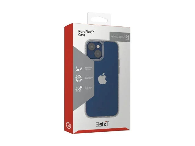 3SIXT Apple iPhone 13 Mini 5.4" PureFlex Case - Clear 3S-2185 9318018152064 - LX2001 - Homewares, Outdoor, Phone Accessories, Cases, Speakers, Headphones + More -