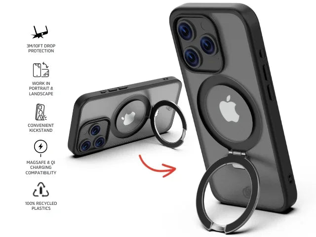 3SIXT Apple iPhone 15 Pro Max 6.7" Neo Stand Case - Black - LX2001 - Homewares, Outdoor, Phone Accessories, Cases, Speakers, Headphones + More -