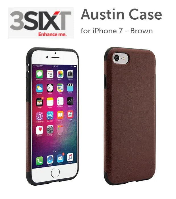Apple iPhone 7 3SIXT Austin Case - Brown 3S-0768 - LX2001 - Homewares, Outdoor, Phone Accessories, Cases, Speakers, Headphones + More -