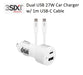 3SIXT Dual USB SUPER-FAST Car Charger 27W USB-C PD w/ 1m USB-C Cable - White 3S-1034 9318018127857 - LX2001 - Homewares, Outdoor, Phone Accessories, Cases, Speakers, Headphones + More -