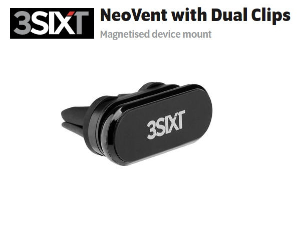 3SIXT NeoVent Car Air Vent Magnetic Mount - Black 3S-1422 9318018141877