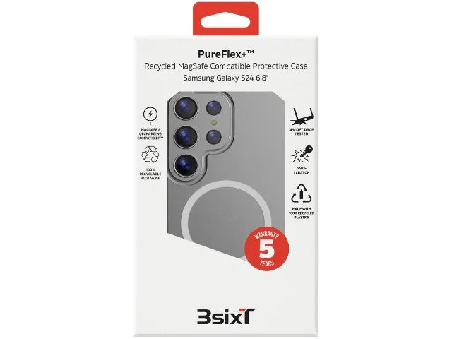 3SIXT Samsung Galaxy S24 Ultra 6.8" PureFlex+ Case - Clear - LX2001 - Homewares, Outdoor, Phone Accessories, Cases, Speakers, Headphones + More -