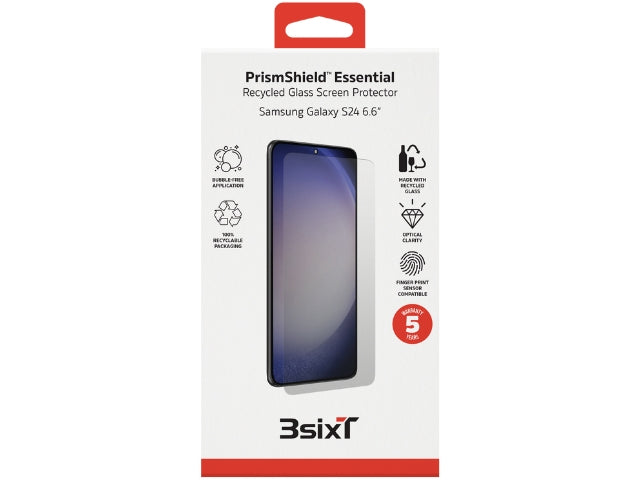 3SIXT Samsung Galaxy S24+ 6.7" PrismShield Essential Screen Protector