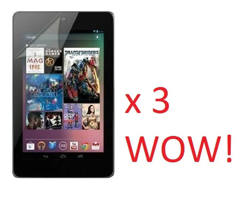 3 x Asus Google Nexus 7 Screen Protector Film - LX2001 - Homewares, Outdoor, Phone Accessories, Cases, Speakers, Headphones + More -